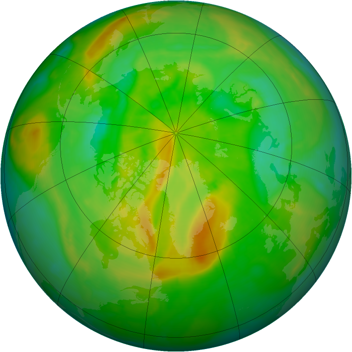 Arctic ozone map for 27 June 2013